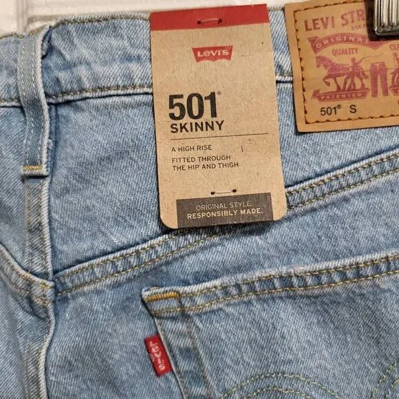 501 Levi's highrise skinny jean 30x28 - Picture 5 of 5